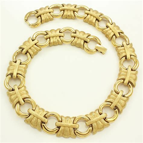 givenchy bracelet gold|Givenchy gold tone necklace.